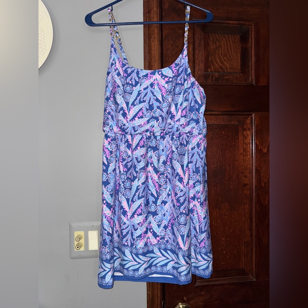NWT Lilly Pulitzer M Medium Cannavale dress Barton blue purple star gazing new - Picture 3 of 3